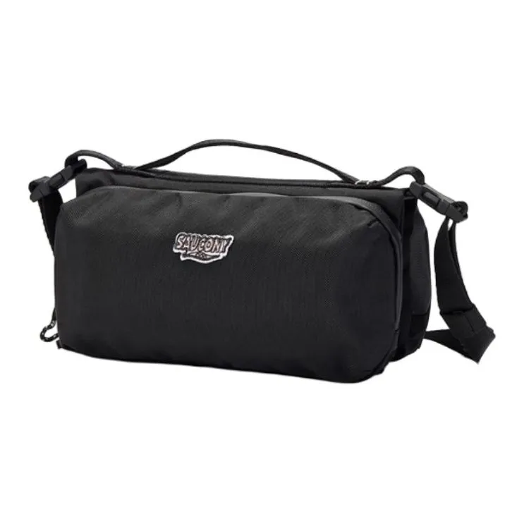 Saucony Travel Lightweight Crossbody Bag Unisex Jet Black/Cyan Bird Gray-1