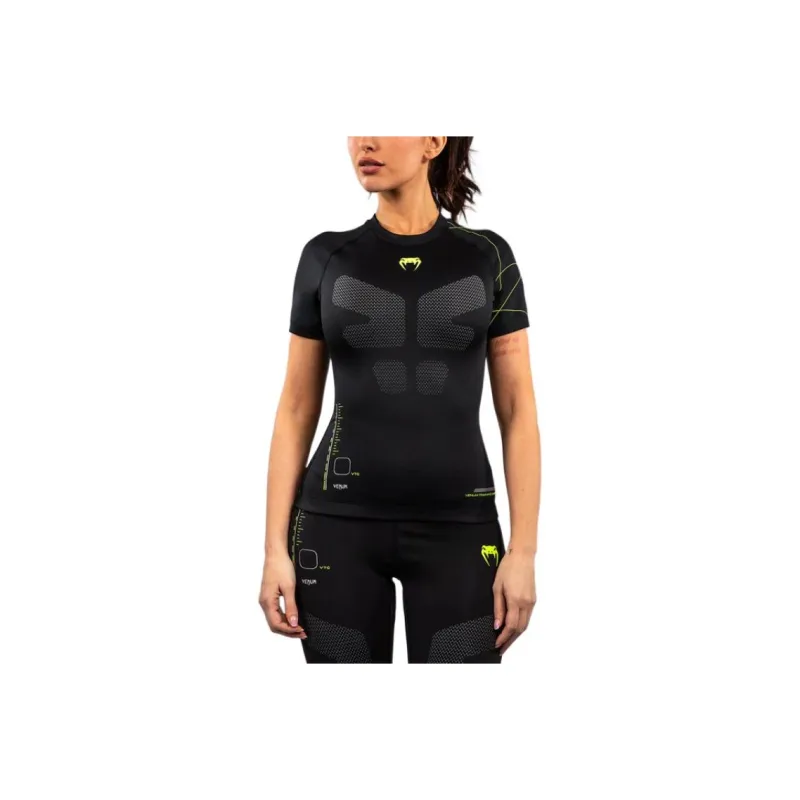 VENUM Yoga T Shirts Women's Black/Neon Green-0