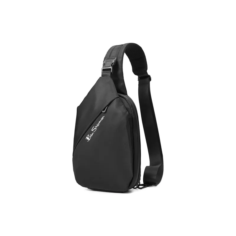BEN SHERMAN Oxford One Shoulder Sling Bag Unisex Black-5