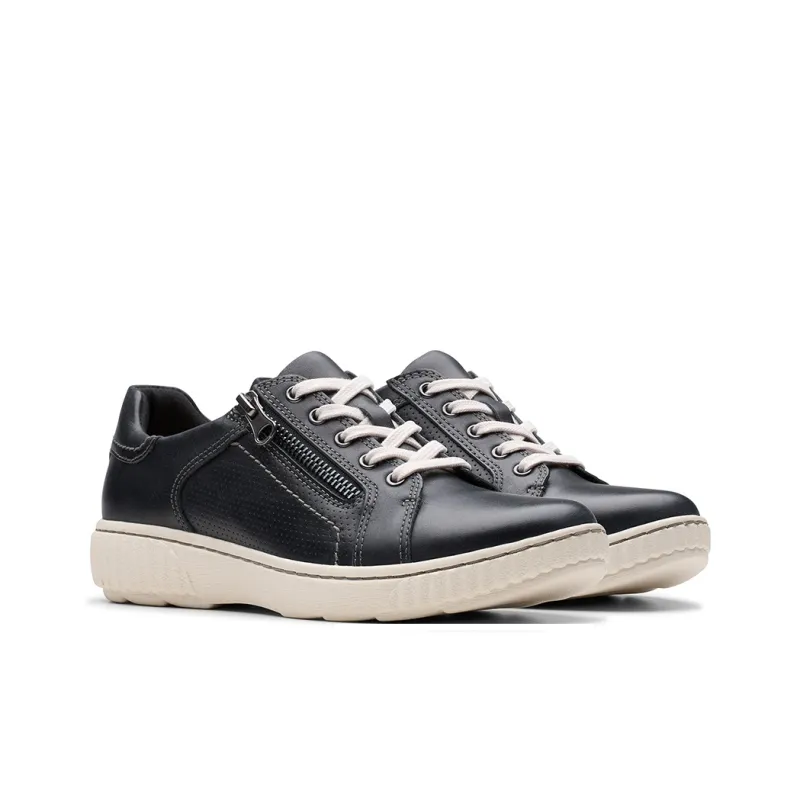 Clarks Anti Slip Wear Resistant Low Top Casual Shoes Women's Black-3