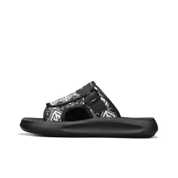 Warrior Stitching Cushioning Slip Resistant Abrasion Resistant Slide Slippers Men's Black Light Gray