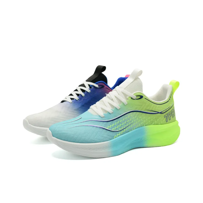 7 SEVFUN Running Shoes Unisex Low Top White/Pink/Green-6