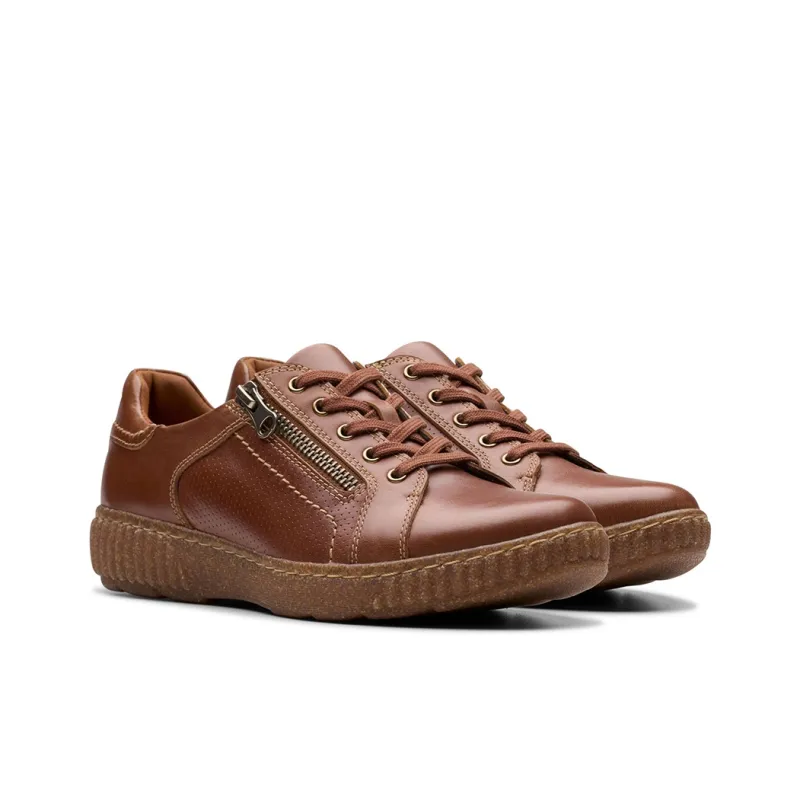 Clarks Anti Slip Wear Resistant Low Top Casual Shoes Women's Brown-3