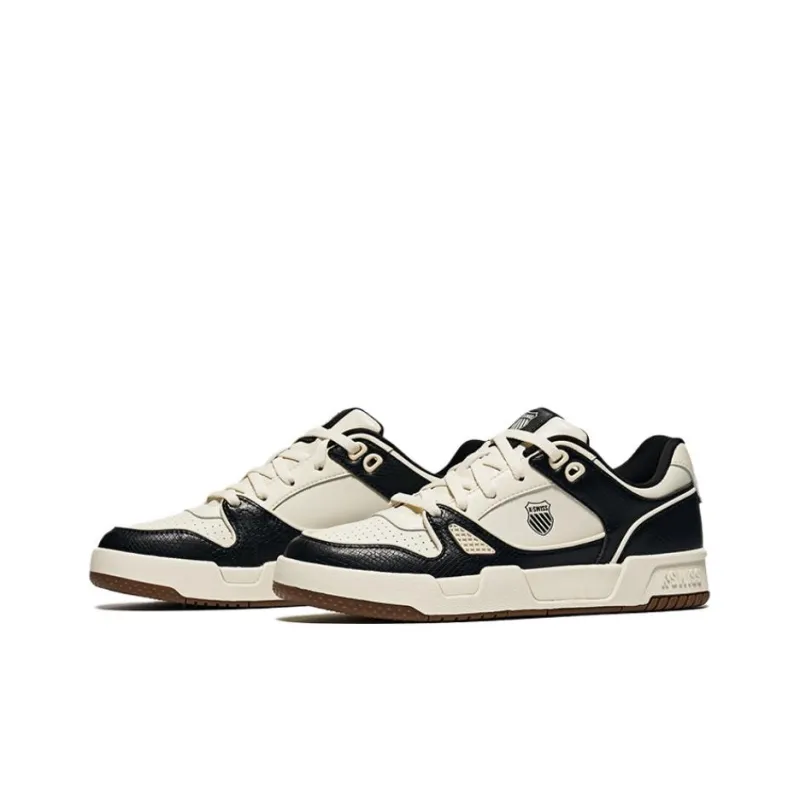 KSWISS Low Top Skateboard Shoes Men's Black White-1