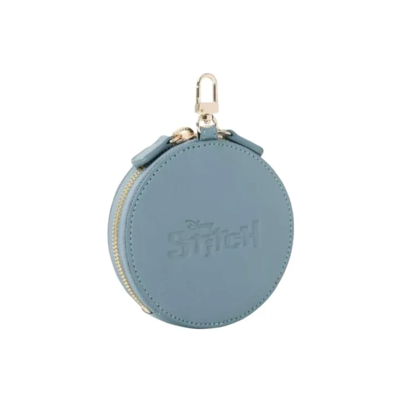 Disney Cow Leather Coin Purse Women's Blue-2