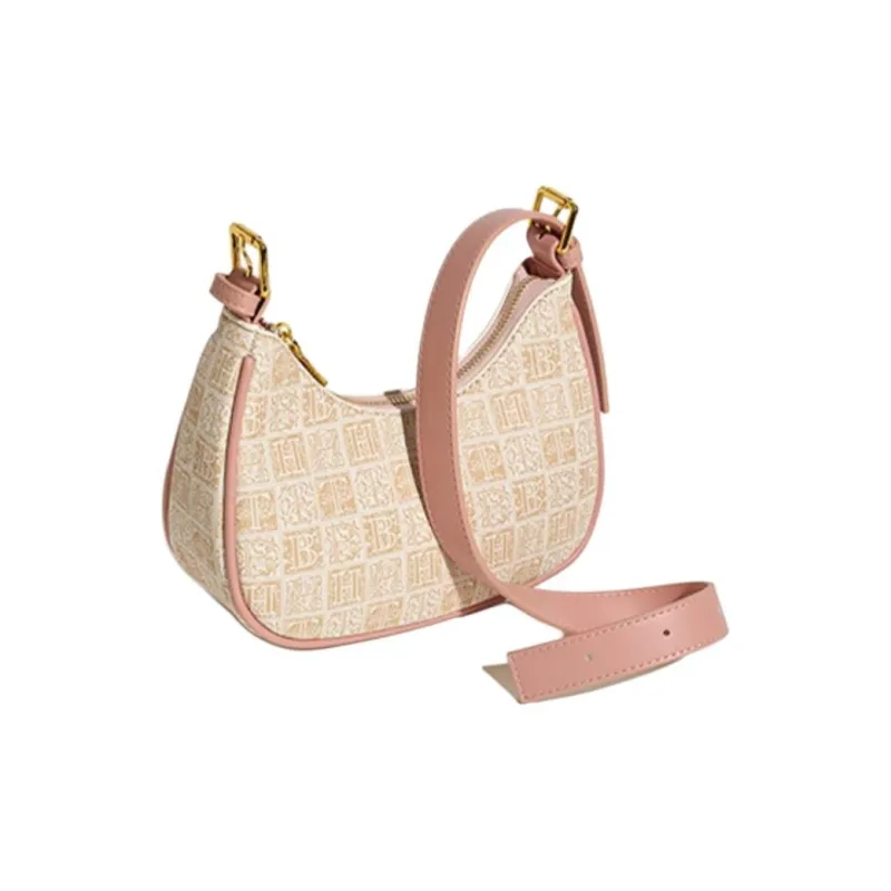JANE KLAIN Synthetic Leather Shoulder Bag Women's Pink-4