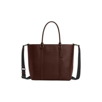 COACH Calfskin Handbag Tubas Women's Chocolate