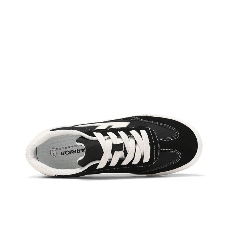 Warrior Low Top Canvas Shoes Men's Black/Beige-3