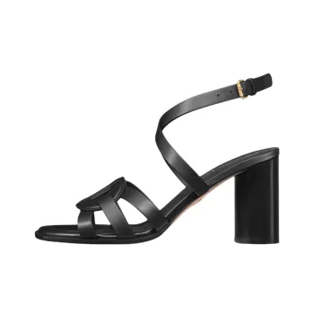 DIOR D Club One Strap Sandals 8cm Women's Black