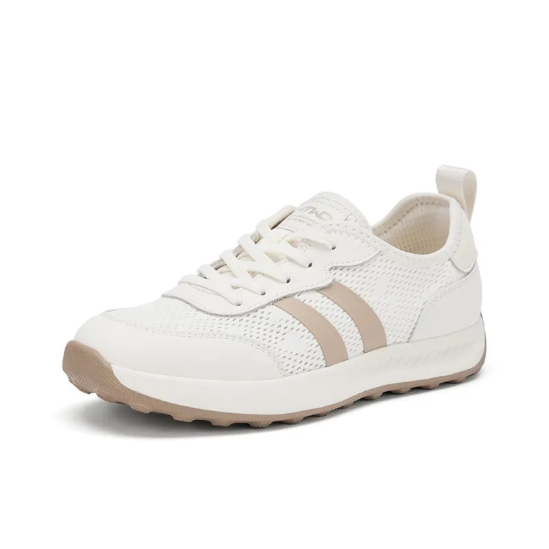 Hotwind Q Bounce Series Breathable White Sneakers Slip Resistant Low Top Casual Shoes Women's-1