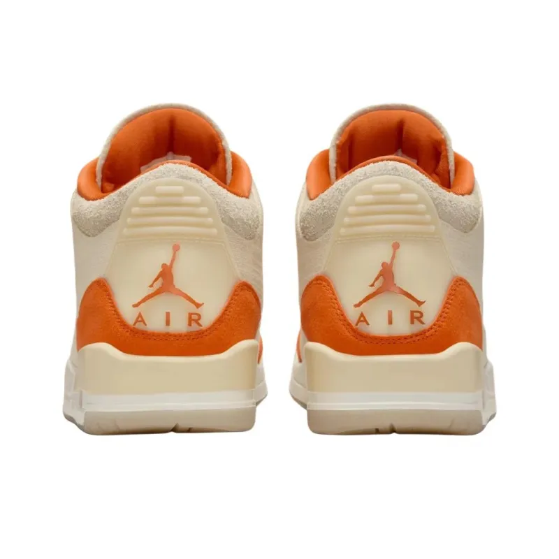 Jordan Air Jordan 3 Abrasion Resistant Low Top Vintage Basketball Shoes Women's Beige-4