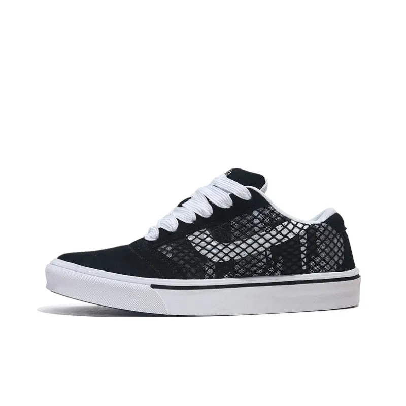 Jifffly Abrasion Resistant Balance Lightweight High Top Skateboard Shoes Unisex Black-1