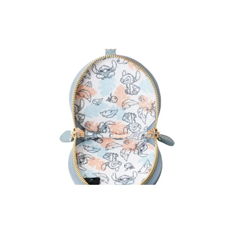 Disney Cow Leather Coin Purse Women's Blue-3