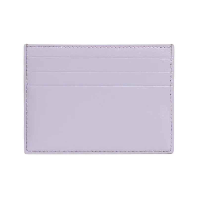 CELINE Cow Leather Card Holder Women's Purple-2