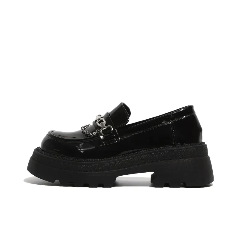 Be Good Horsebit, Chain, Luxury Preppy Style Petite Loafers 6cm Women's Gift Box Set-24