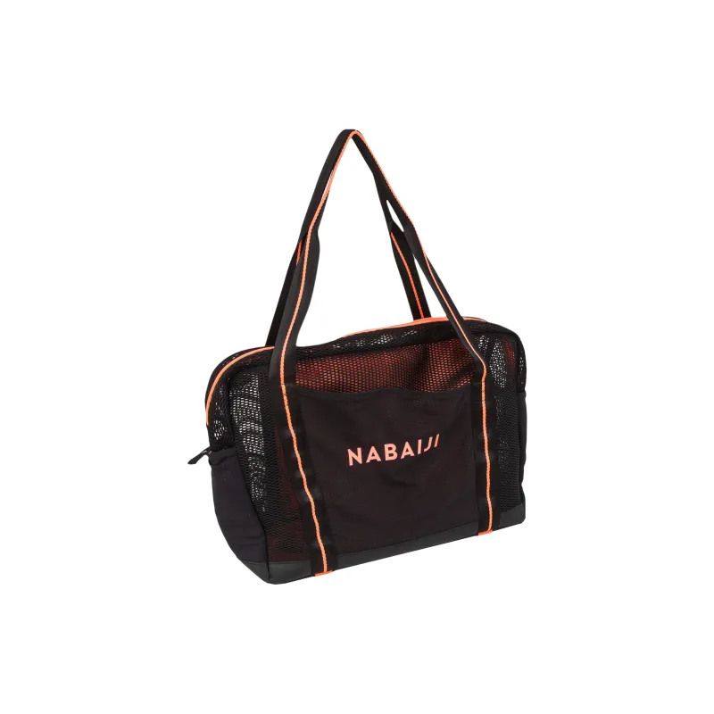 DECATHLON Polyester Waterproof Gym Bag Unisex Black & Orange-0