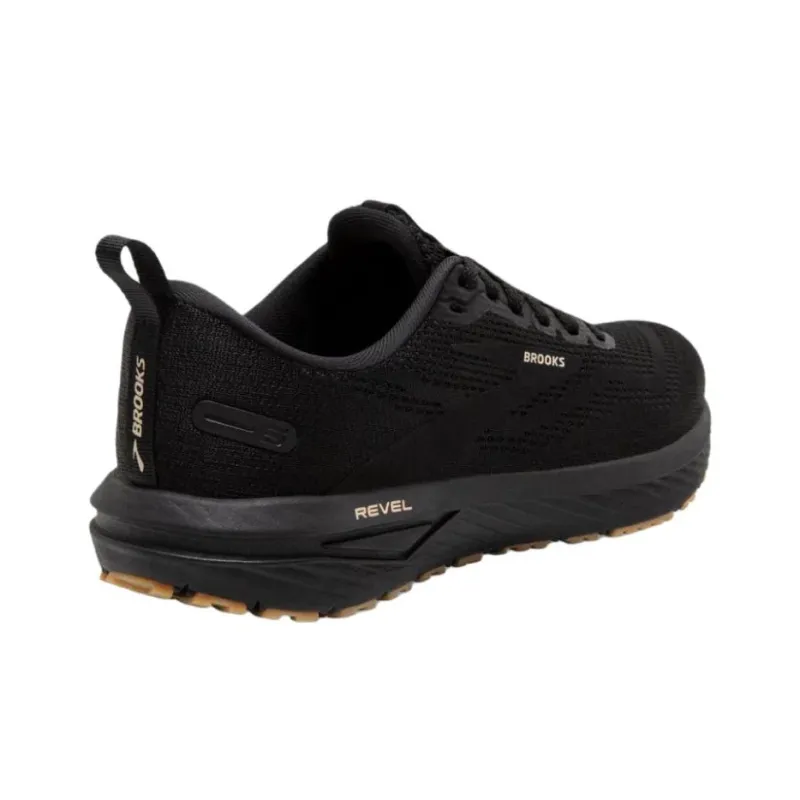 Brooks Revel 6 Abrasion Resistant Low Top Casual Running Shoes Women's Black-4