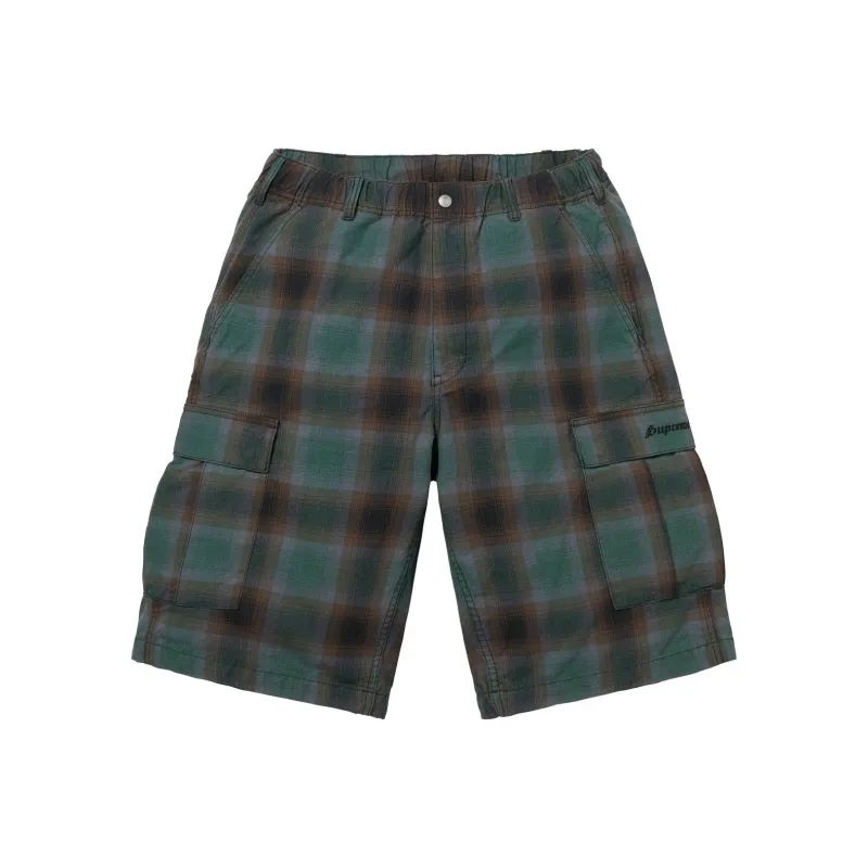 Supreme Shadow Plaid Cargo Short-2