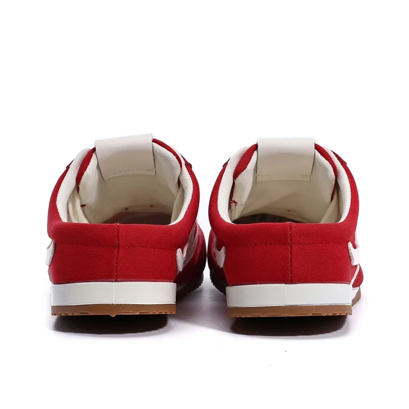 Feiyue Abrasion Resistant Quick Dry Closed Toe Slippers Women's White Red-14