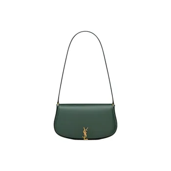 SAINT LAURENT Cow Leather Handbag, Shoulder Bag Mini Women's Dark Green