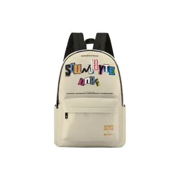 Soundbyte Polyester Backpack Unisex Ecru
