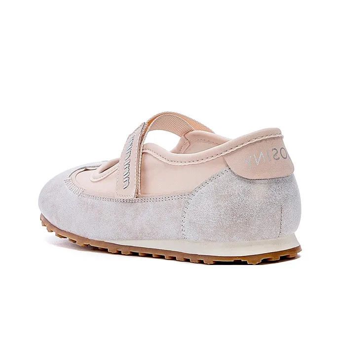 JOSINY Vintage Low Vamp Mary Jane Unlined Shoes Low Top Casual Shoes Women's Beige Pink-2