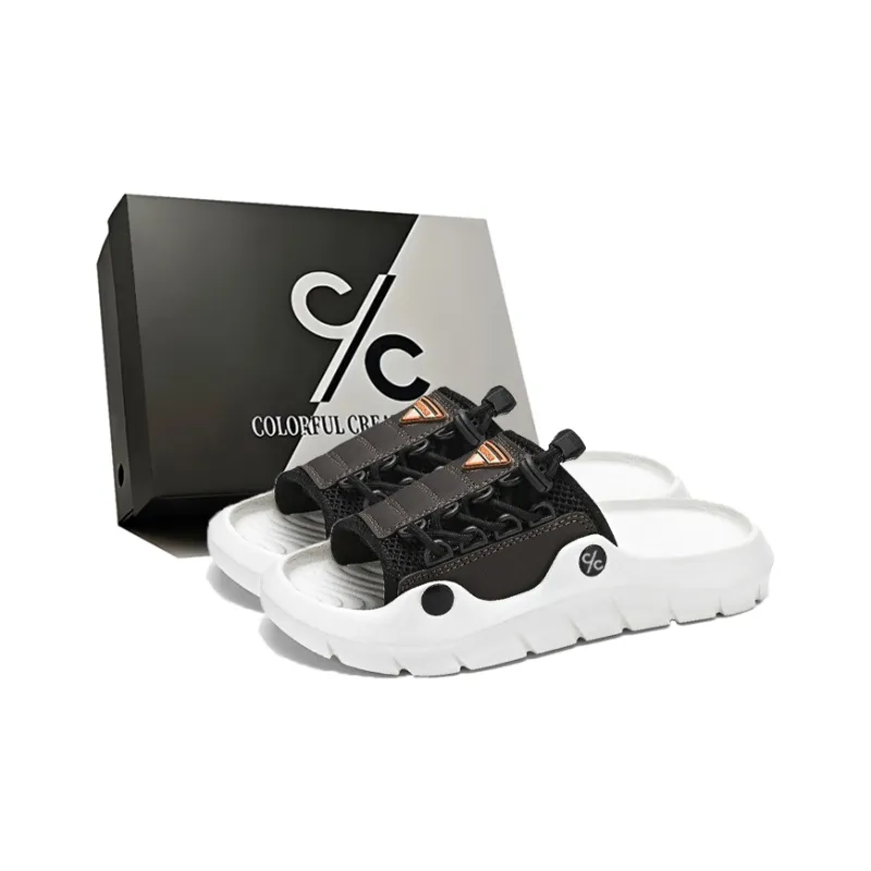 Colorful Creations EVA Cut Out Cushioning Antibacterial Slip Resistant Abrasion Resistant Slide Slippers Unisex-5