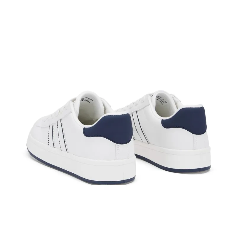 Hotwind Versatile White Sneakers Abrasion Resistant Slip Resistant Low Top Skateboard Shoes Women's-3