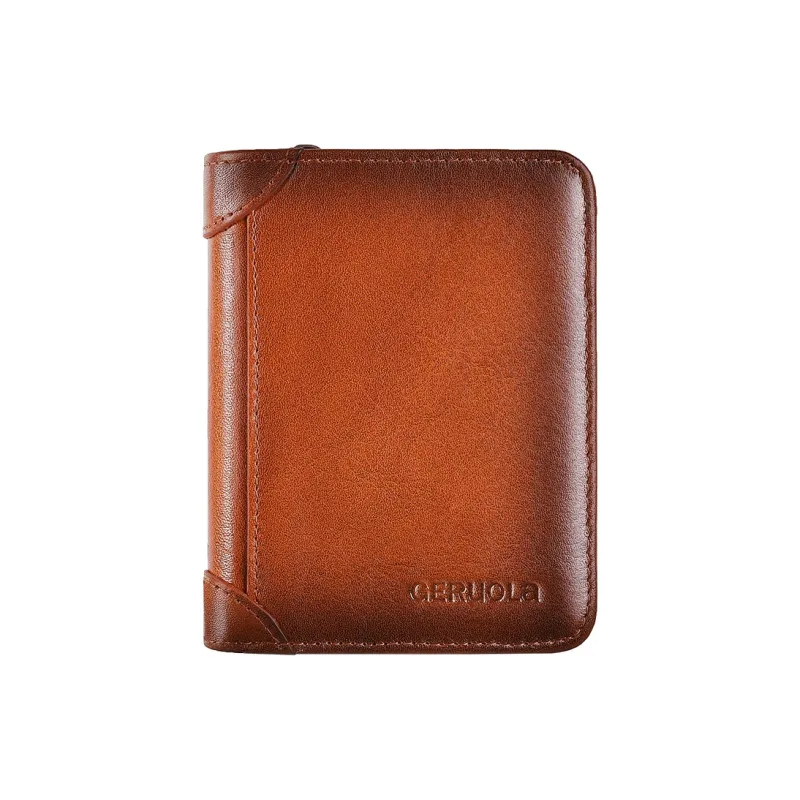 Gorora Top Grain Cow Leather Wallet Regular Men's Multicolor-0