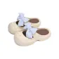 7446-1 Beige, Pleated Blue Bowknot