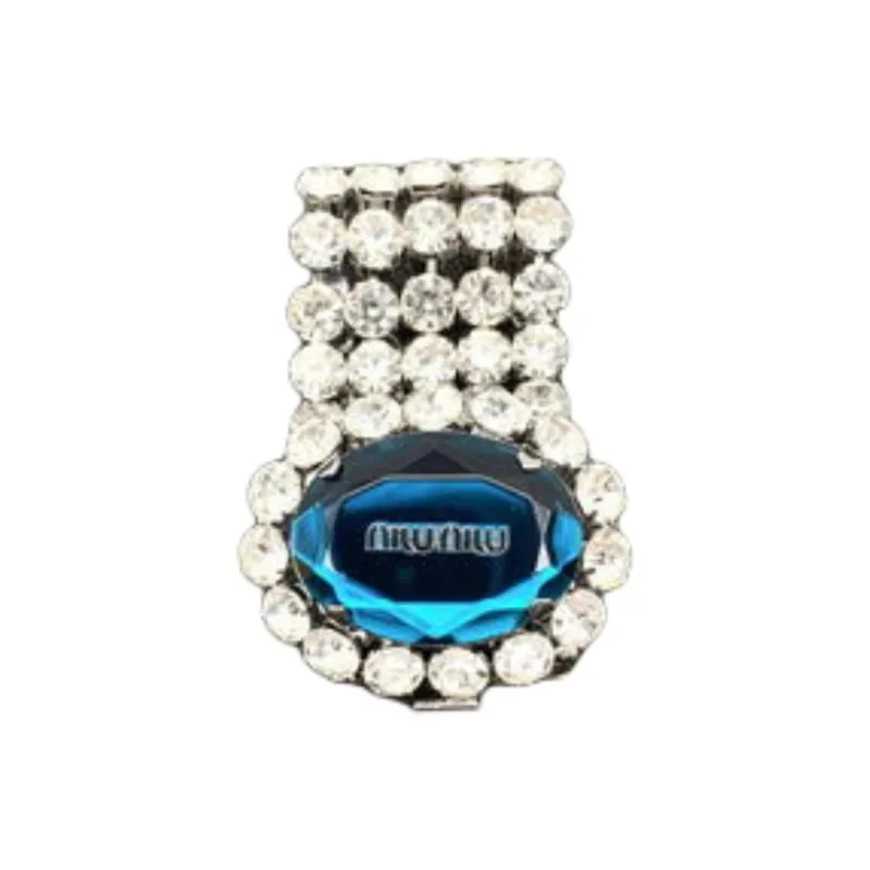 MIU MIU Rhinestone Bracelets Unisex Blue-1