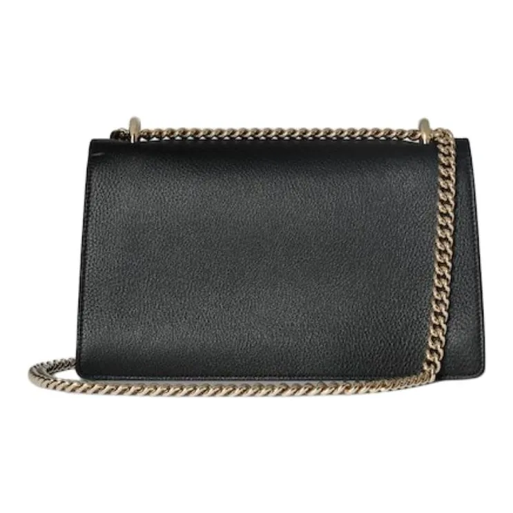 GUCCI Dionysus Leather Crossbody Bag, Shoulder Bag Medium Size Women's Black-3