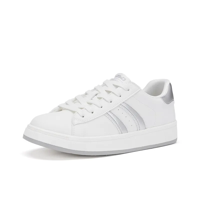Hotwind Versatile White Sneakers Abrasion Resistant Slip Resistant Low Top Skateboard Shoes Women's-11