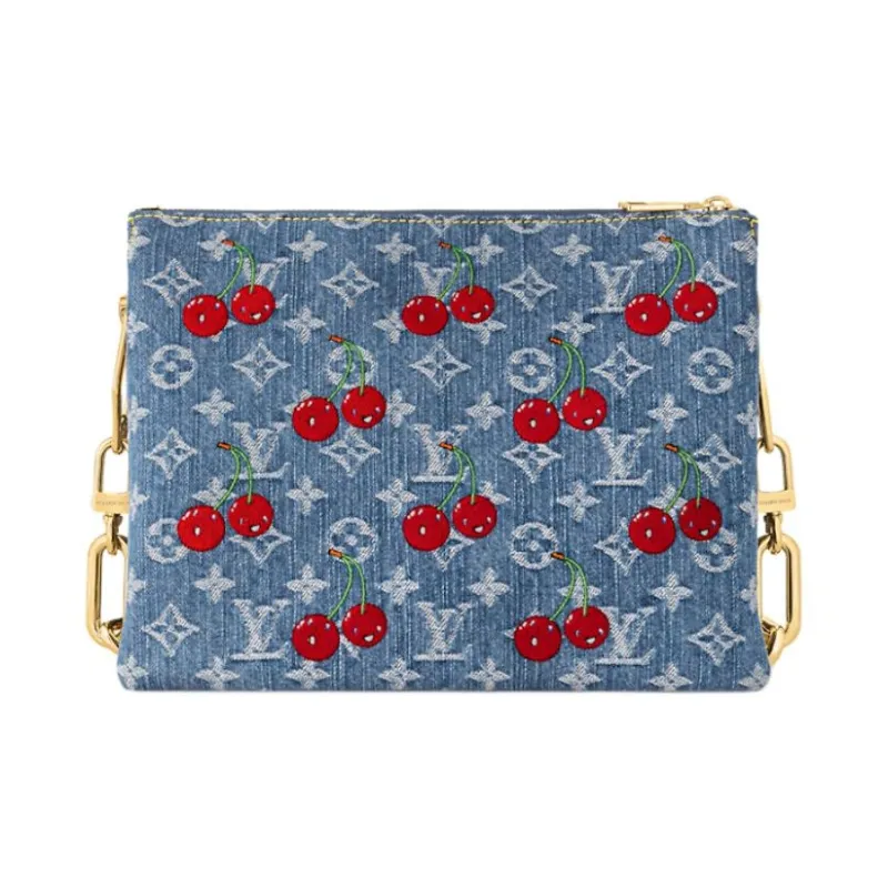 LOUIS VUITTON X Takashi Murakami Cherry Coussin Pm Denim Monogram-2