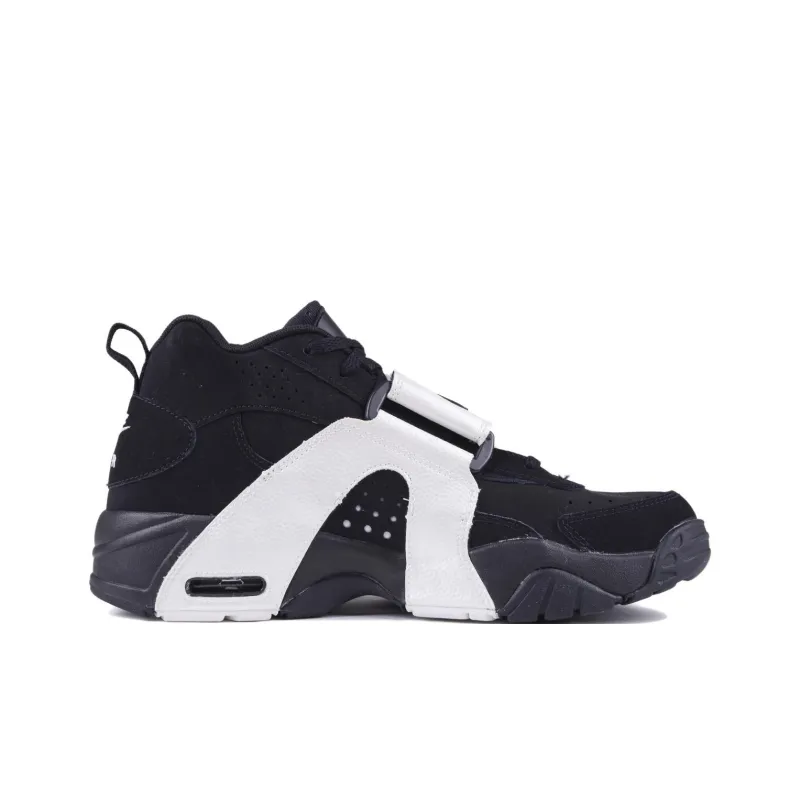 Nike Air Veer Abrasion Resistant Mid Top Basketball Shoes Men's Black White-1