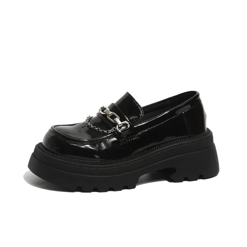 Be Good Horsebit, Chain, Luxury Preppy Style Petite Loafers 6cm Women's Gift Box Set-1