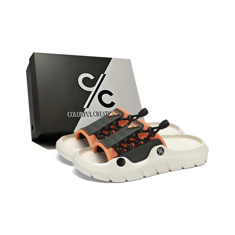 Colorful Creations EVA Cut Out Cushioning Antibacterial Slip Resistant Abrasion Resistant Slide Slippers Unisex-10