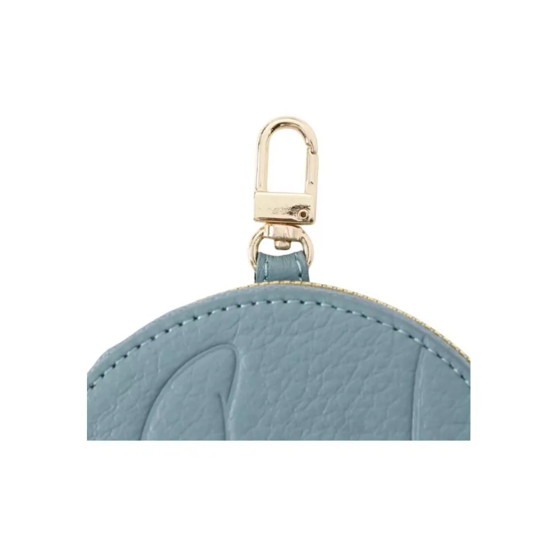 Disney Cow Leather Coin Purse Women's Blue-5
