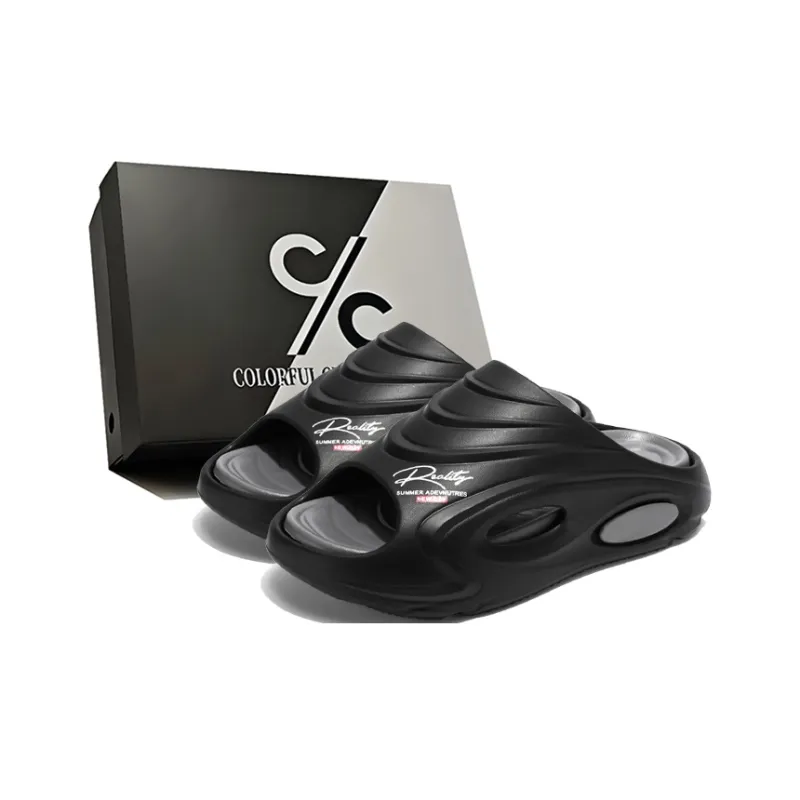 Colorful Creations EVA Cut Out Slip Resistant Abrasion Resistant Quiet Slide Slippers Unisex-21
