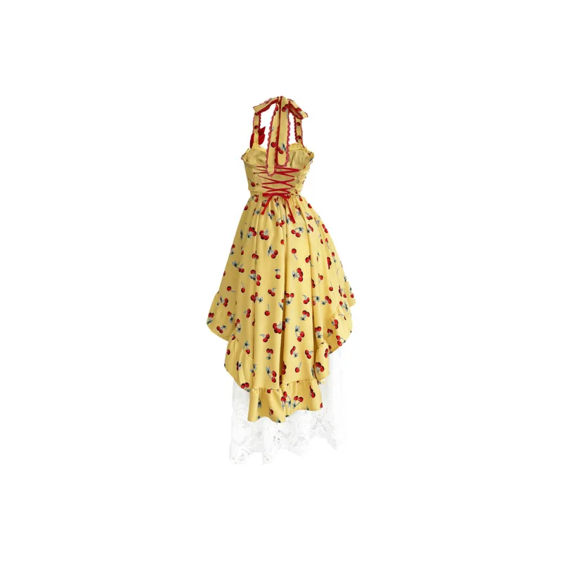 XUANSHU Slip Dress Women's Yellow-6