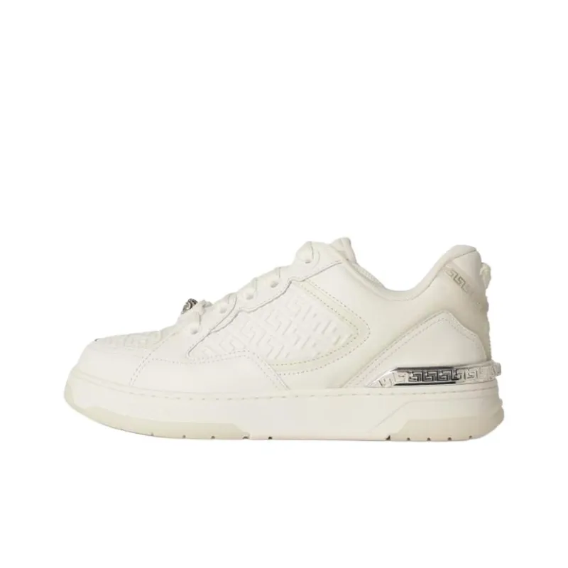VERSACE Greca Versace Low Top Skateboard Shoes Men's White-0