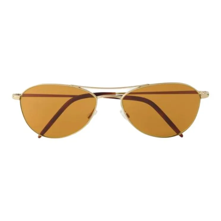 Oliver Peoples Acetate Silicone Steel Aviator Sunglasses Unisex Gold-1