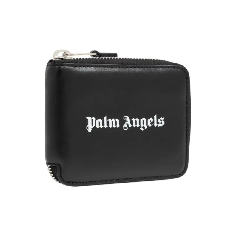 PALM ANGELS Logo Printed Zipped Wallet-1