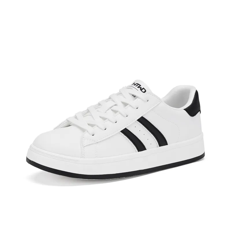 Hotwind Versatile White Sneakers Abrasion Resistant Slip Resistant Low Top Skateboard Shoes Women's-6