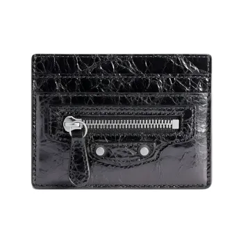 Balenciaga Le City Lambskin Card Holder Women's Steel Gray