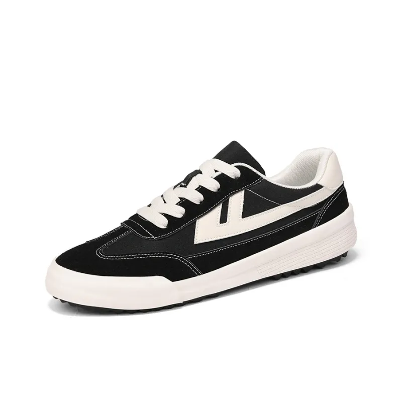 Warrior Low Top Canvas Shoes Men's Black/Beige-2