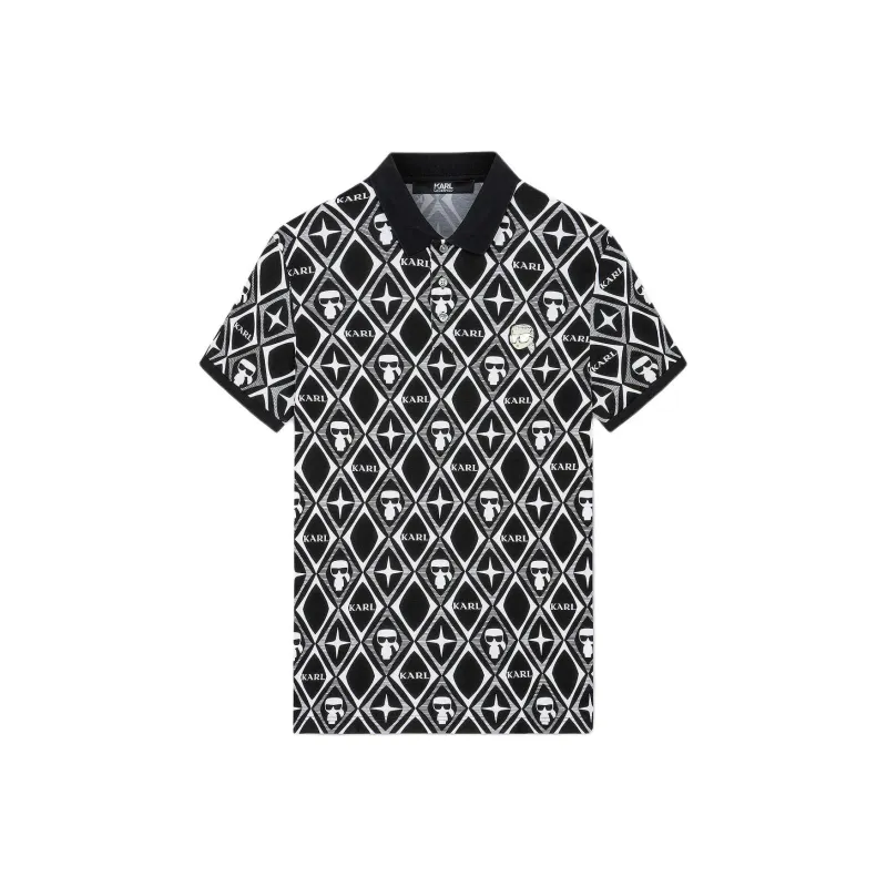 KARL LAGERFELD Polo Shirt Men's Black-0