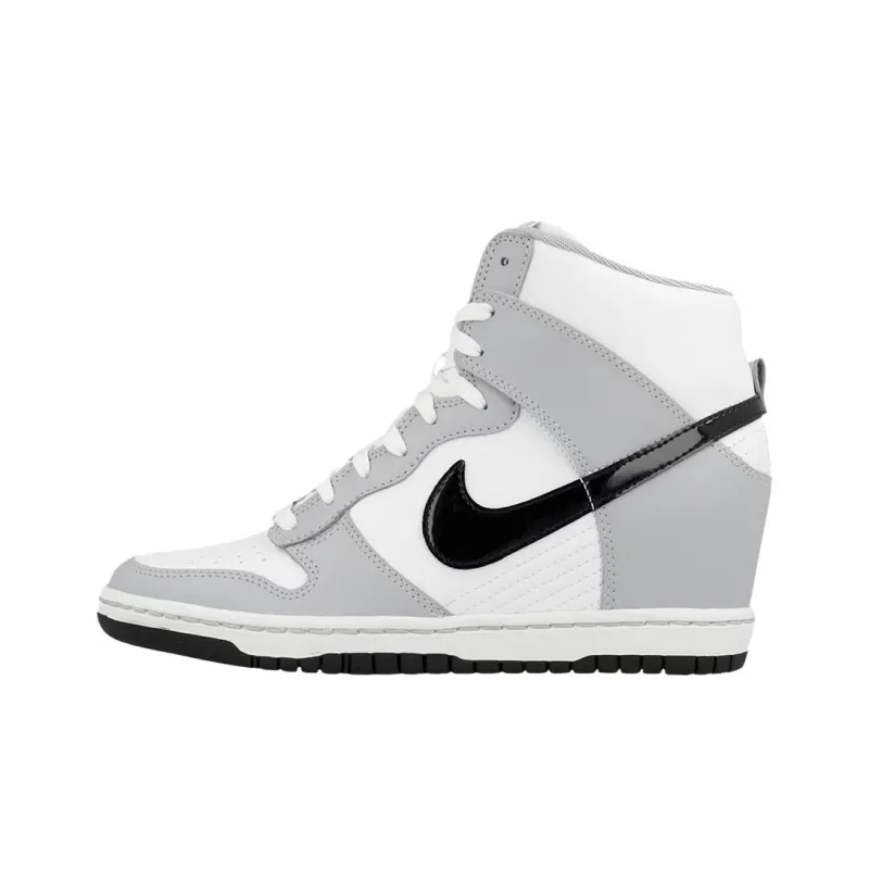 Nike Dunk Anti Slip Wear Resistant High Top Skateboard Shoes Women's Gray-0