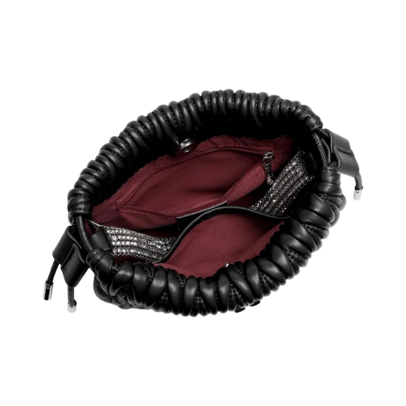 Mulinsen PU Crossbody One Shoulder Handbag Women's Red/Black-11