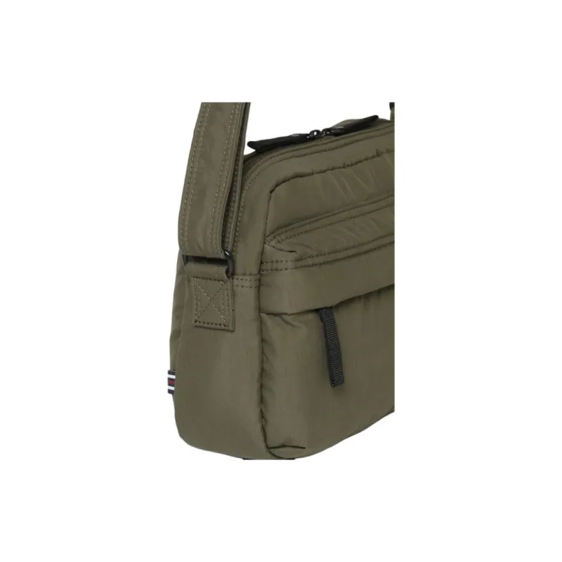 FILA Cotton Shoulder Bag, Crossbody Bag Trumpets Unisex Army Green-9